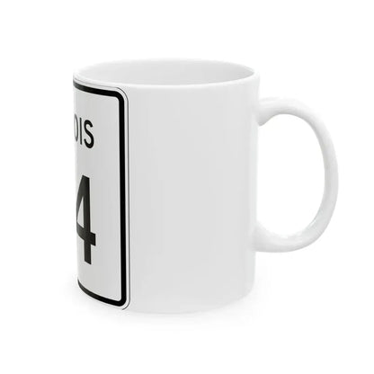 Illinois 34 (Illinois) (Road Sign) White Coffee Mug - Go Mug Yourself