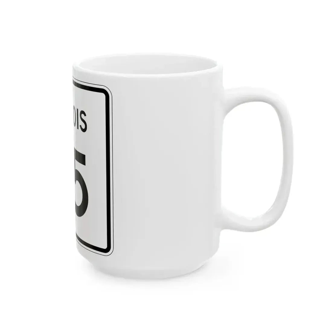 Illinois 35 (Illinois) (Road Sign) White Coffee Mug - Go Mug Yourself