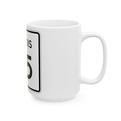 Illinois 35 (Illinois) (Road Sign) White Coffee Mug - Go Mug Yourself
