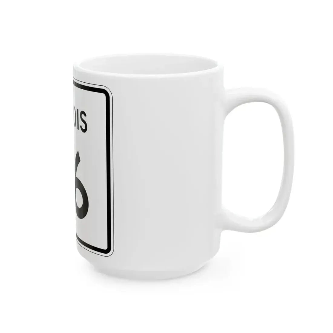 Illinois 36 (Illinois) (Road Sign) White Coffee Mug - Go Mug Yourself