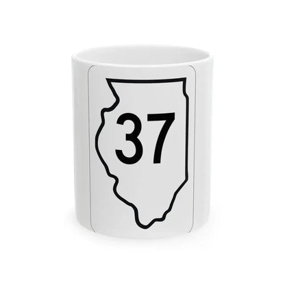 Illinois 37 1950 (Illinois) (Road Sign) White Coffee Mug 11oz - Go Mug Yourself