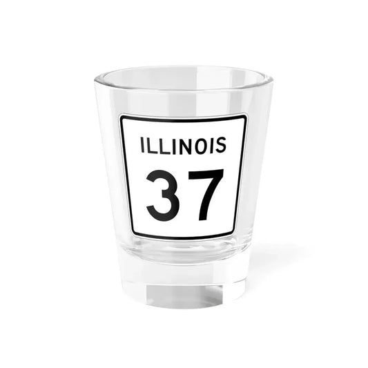 Illinois 37 (Illinois) (Road Sign) Shot Glass 1.5oz 1.5oz - Go Mug Yourself