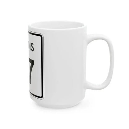 Illinois 37 (Illinois) (Road Sign) White Coffee Mug - Go Mug Yourself