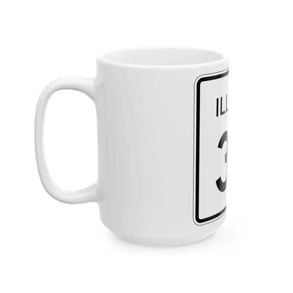 Illinois 37 (Illinois) (Road Sign) White Coffee Mug - Go Mug Yourself