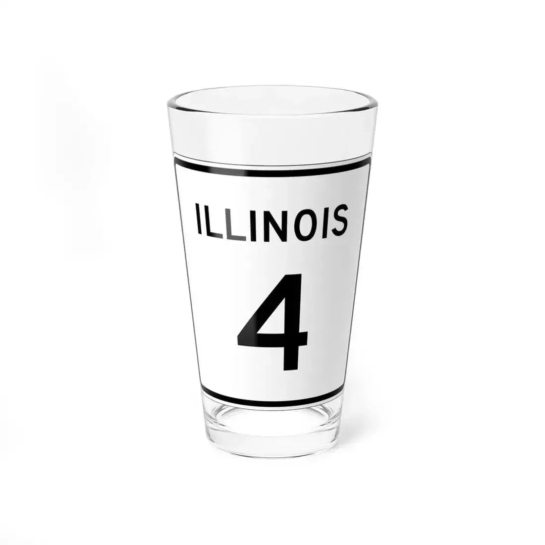 Illinois 4 (Illinois) (Road Sign) Pint Glass 16oz 16oz - Go Mug Yourself
