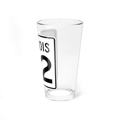 Illinois 42 1960 (Illinois) (Road Sign) Pint Glass 16oz - Go Mug Yourself