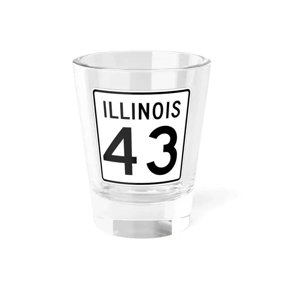 Illinois 43 1960 (Illinois) (Road Sign) Shot Glass 1.5oz 1.5oz - Go Mug Yourself