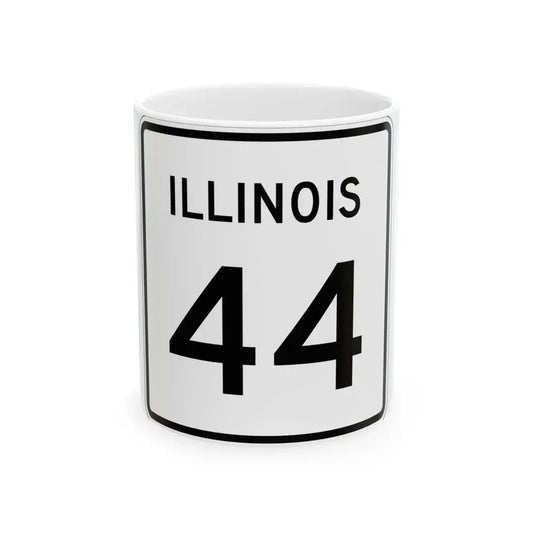 Illinois 44 (Illinois) (Road Sign) White Coffee Mug 11oz - Go Mug Yourself
