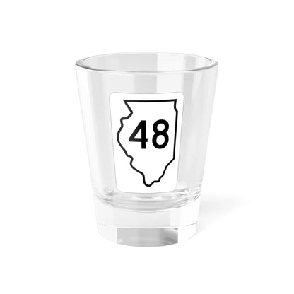 Illinois 48 1950 (Illinois) (Road Sign) Shot Glass 1.5oz 1.5oz - Go Mug Yourself