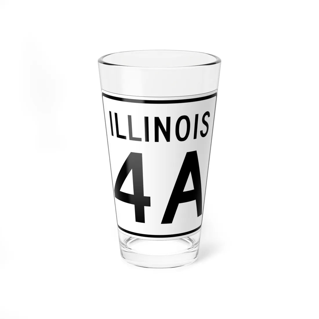Illinois 4A 1960 (Illinois) (Road Sign) Pint Glss 16oz 16oz - Go Mug Yourself