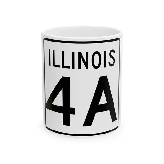 Illinois 4A 1960 (Illinois) (Road Sign) White Coffee Mug 11oz - Go Mug Yourself
