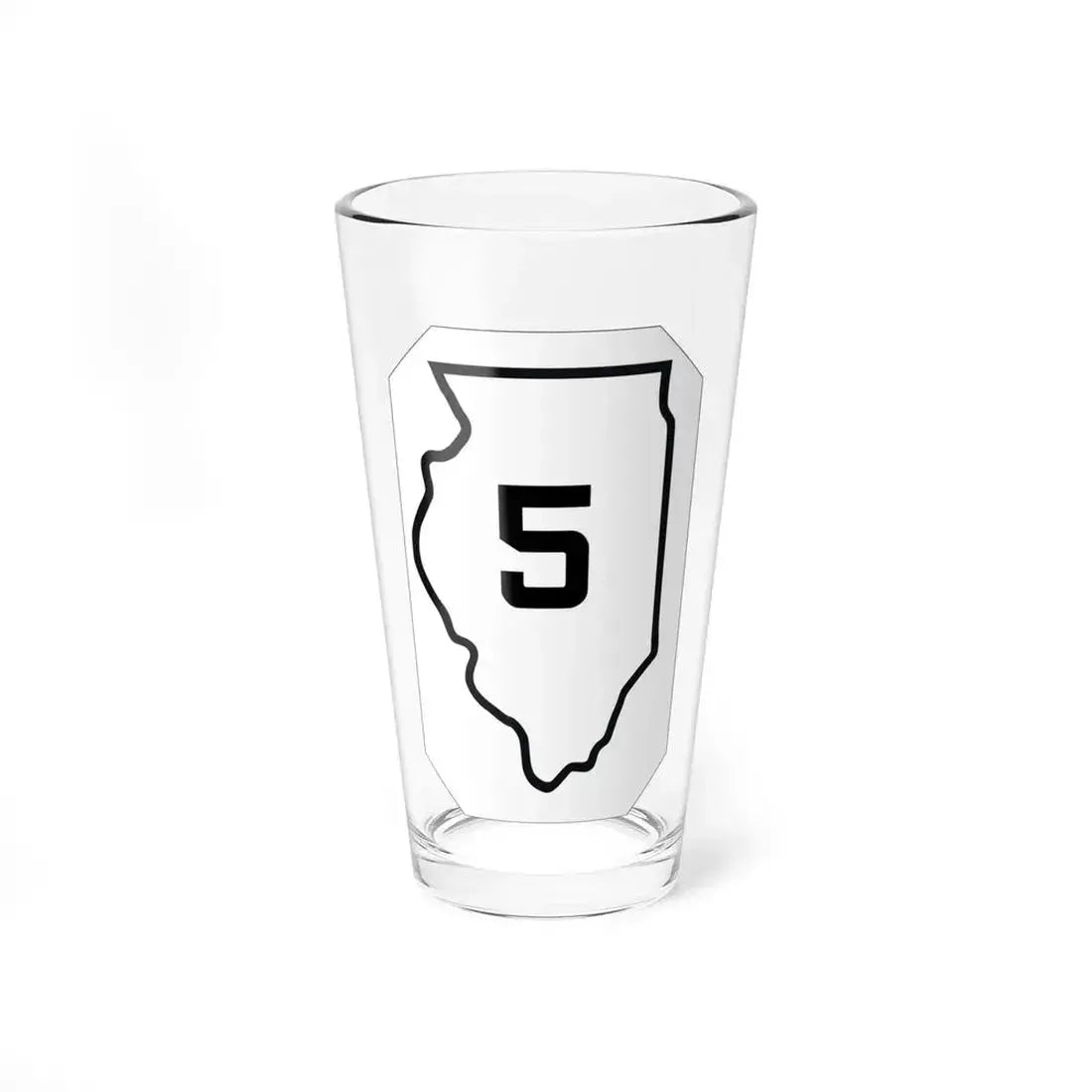 Illinois 5 1926 (Illinois) (Road Sign) Pint Glass 16oz 16oz - Go Mug Yourself