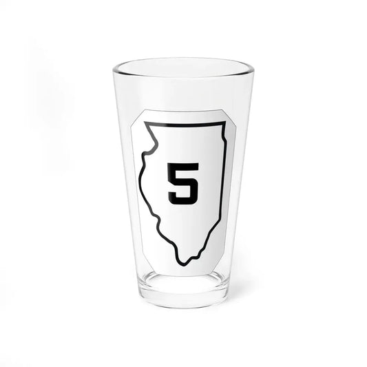 Illinois 5 1926 (Illinois) (Road Sign) Pint Glss 16oz 16oz - Go Mug Yourself