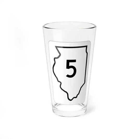 Illinois 5 1950 (Illinois) (Road Sign) Pint Glss 16oz 16oz - Go Mug Yourself