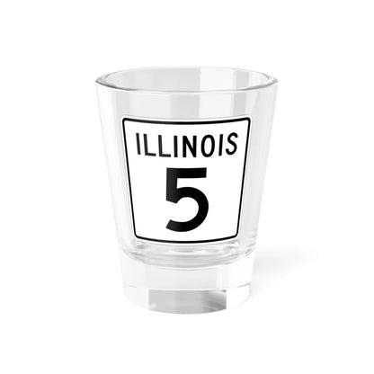 Illinois 5 1960 (Illinois) (Road Sign) Shot Glass 1.5oz 1.5oz - Go Mug Yourself
