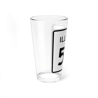 Illinois 50 (Illinois) (Road Sign) Pint Glss 16oz - Go Mug Yourself