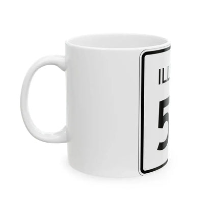 Illinois 50 (Illinois) (Road Sign) White Coffee Mug - Go Mug Yourself