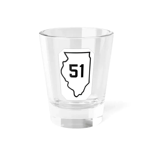 Illinois 51 1926 (Illinois) (Road Sign) Shot Glass 1.5oz 1.5oz - Go Mug Yourself