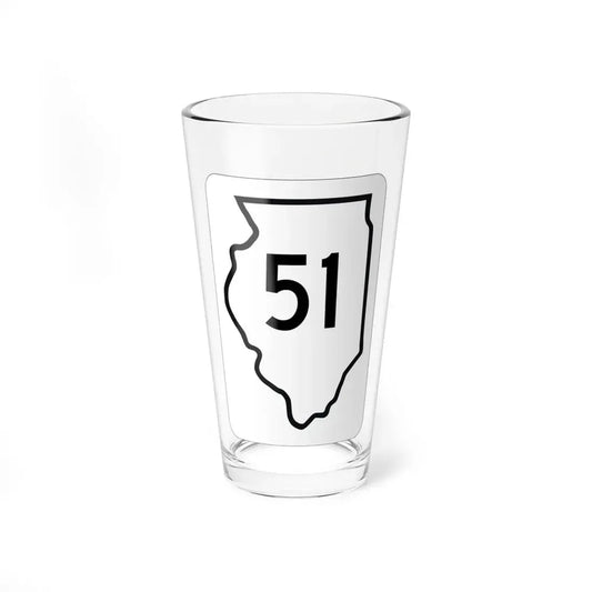 Illinois 51 1950 (Illinois) (Road Sign) Pint Glss 16oz 16oz - Go Mug Yourself