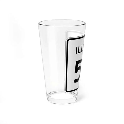 Illinois 52 (Illinois) (Road Sign) Pint Glass 16oz - Go Mug Yourself