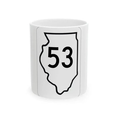 Illinois 53 1950 (Illinois) (Road Sign) White Coffee Mug - Go Mug Yourself
