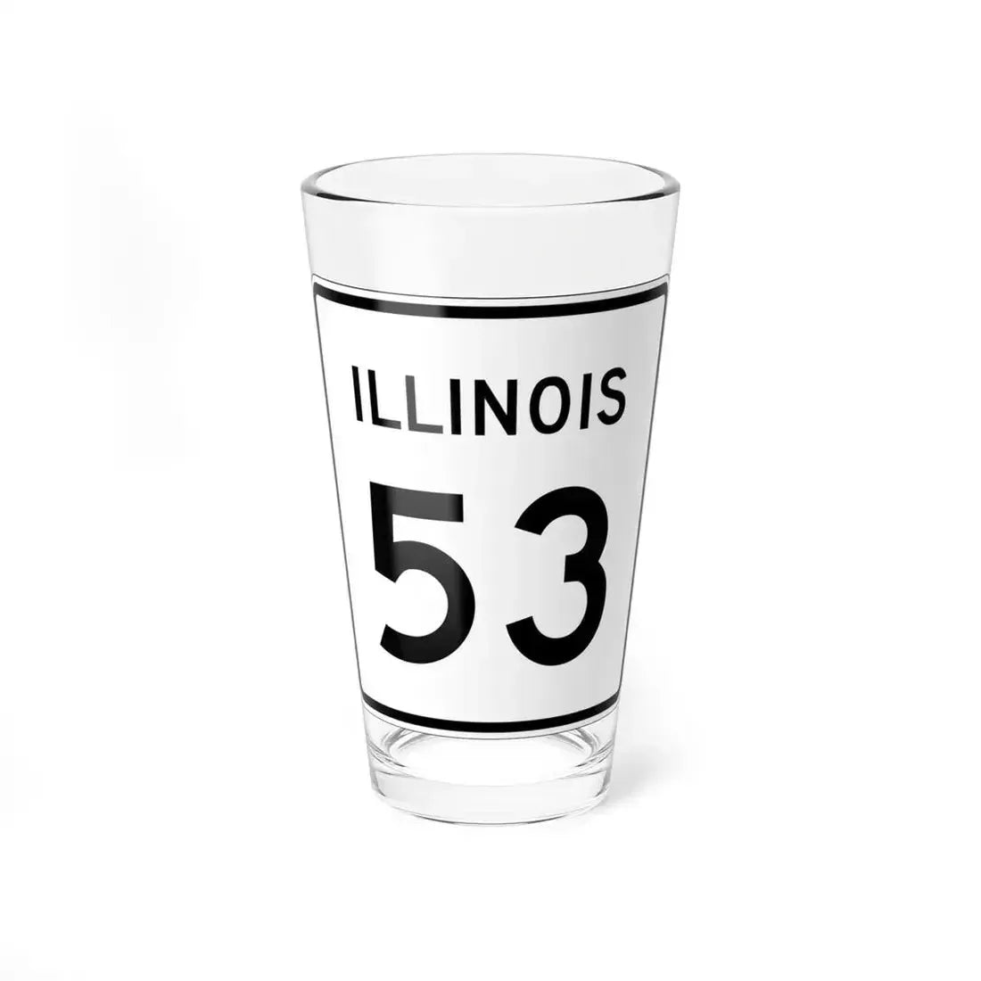 Illinois 53 (Illinois) (Road Sign) Pint Glass 16oz 16oz - Go Mug Yourself