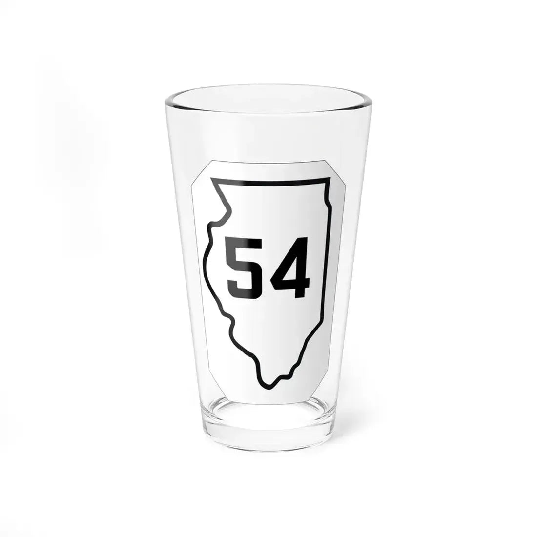 Illinois 54 1926 (Illinois) (Road Sign) Pint Glass 16oz 16oz - Go Mug Yourself