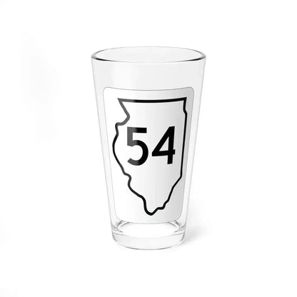 Illinois 54 1950 (Illinois) (Road Sign) Pint Glass 16oz 16oz - Go Mug Yourself