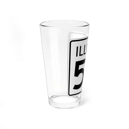 Illinois 55 1960 (Illinois) (Road Sign) Pint Glss 16oz - Go Mug Yourself