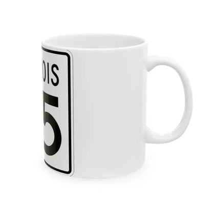 Illinois 55 1960 (Illinois) (Road Sign) White Coffee Mug - Go Mug Yourself