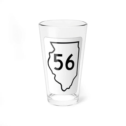 Illinois 56 1950 (Illinois) (Road Sign) Pint Glss 16oz 16oz - Go Mug Yourself