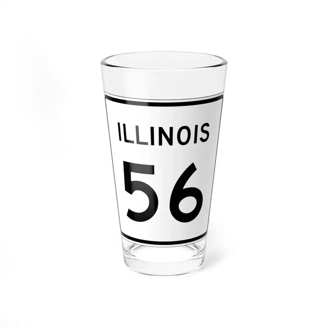 Illinois 56 (Illinois) (Road Sign) Pint Glass 16oz 16oz - Go Mug Yourself