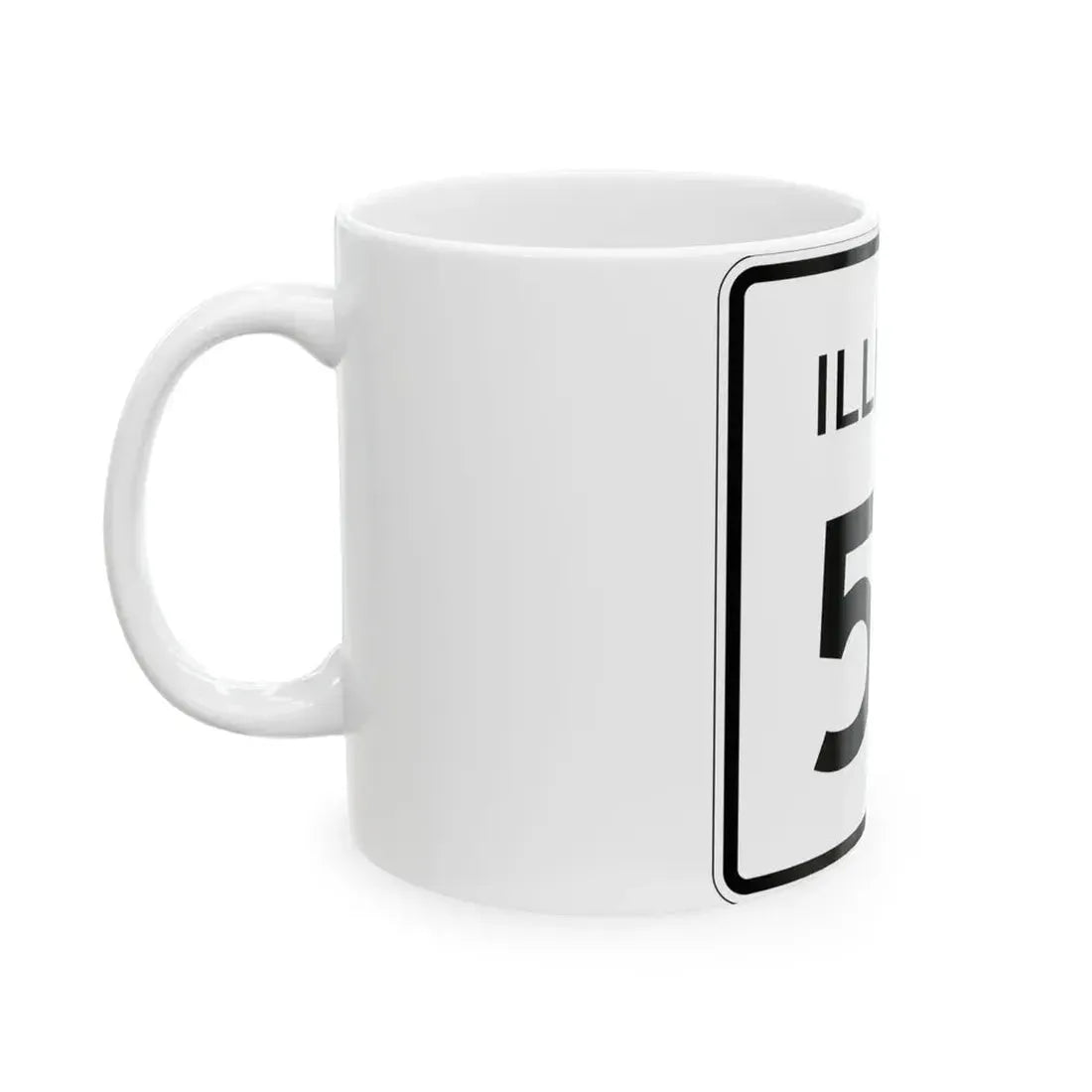 Illinois 57 (Illinois) (Road Sign) White Coffee Mug - Go Mug Yourself