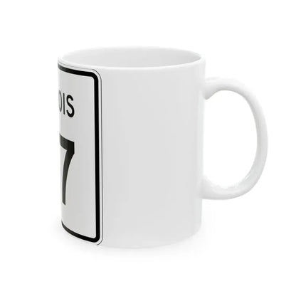 Illinois 57 (Illinois) (Road Sign) White Coffee Mug - Go Mug Yourself