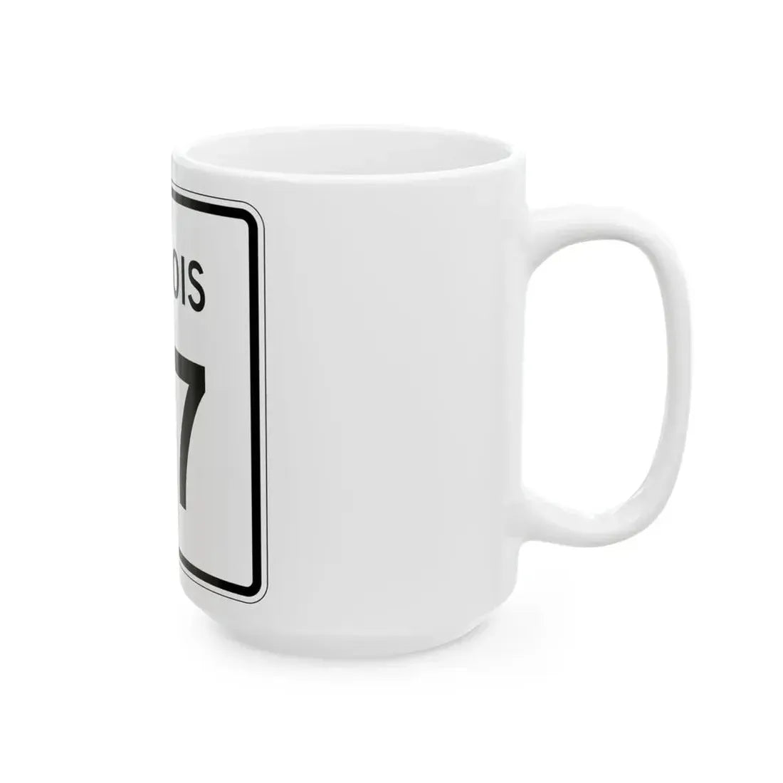 Illinois 57 (Illinois) (Road Sign) White Coffee Mug - Go Mug Yourself