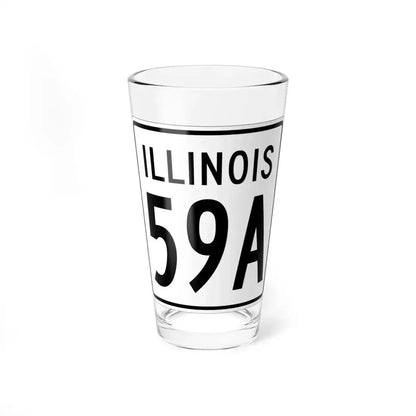 Illinois 59A 1960 (Illinois) (Road Sign) Pint Glass 16oz 16oz - Go Mug Yourself