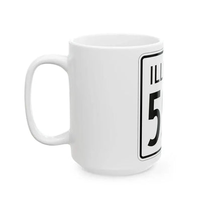 Illinois 59A 1960 (Illinois) (Road Sign) White Coffee Mug - Go Mug Yourself