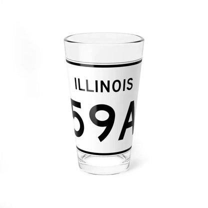 Illinois 59A (Illinois) (Road Sign) Pint Glass 16oz 16oz - Go Mug Yourself