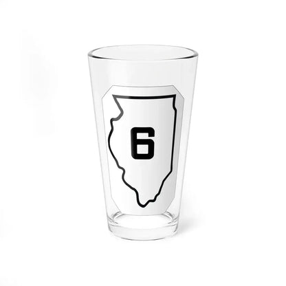 Illinois 6 1926 (Illinois) (Road Sign) Pint Glss 16oz 16oz - Go Mug Yourself