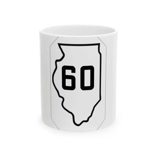 Illinois 60 1926 (Illinois) (Road Sign) White Coffee Mug 11oz - Go Mug Yourself