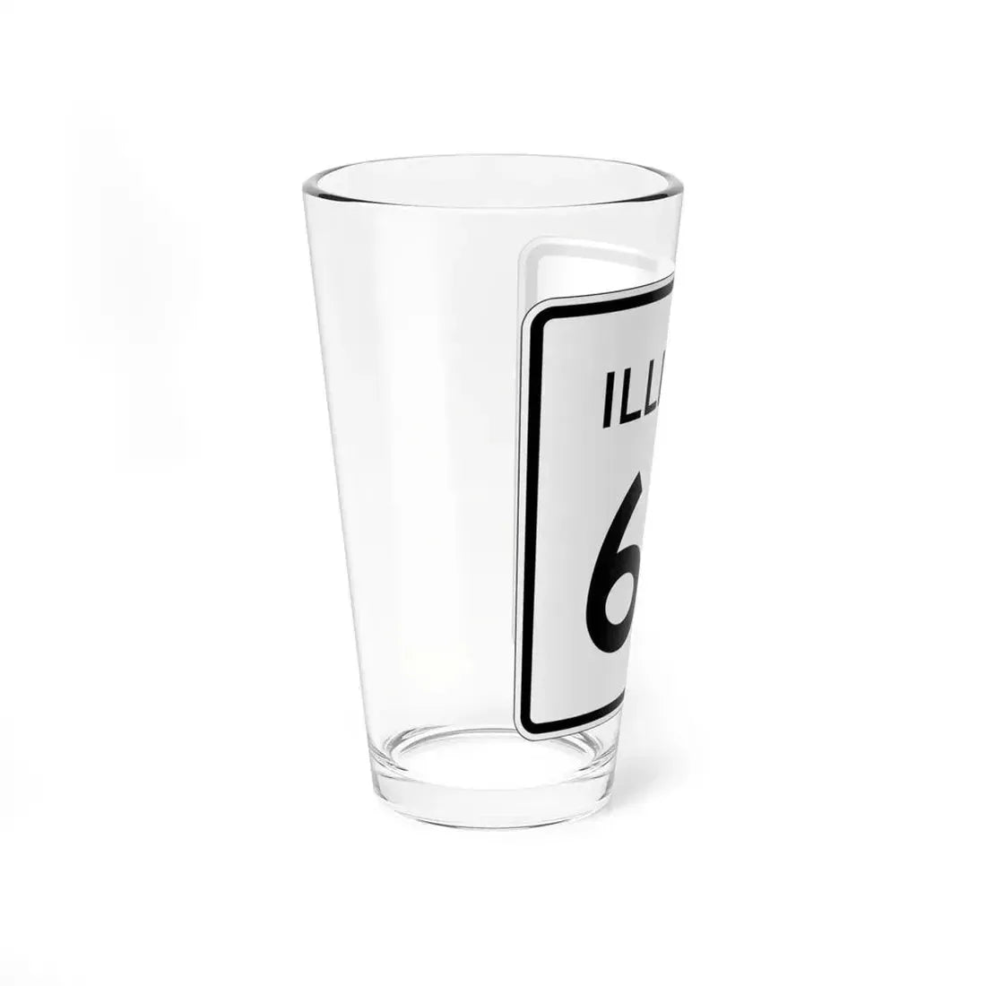 Illinois 60 (Illinois) (Road Sign) Pint Glass 16oz - Go Mug Yourself