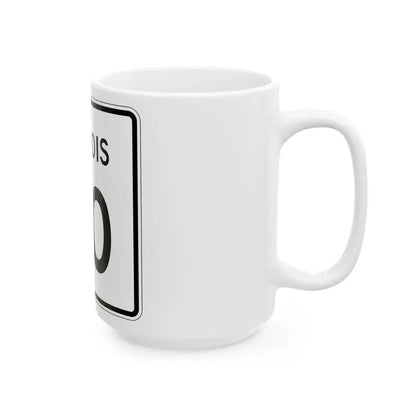 Illinois 60 (Illinois) (Road Sign) White Coffee Mug - Go Mug Yourself