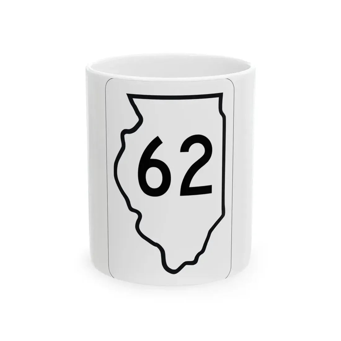 Illinois 62 1950 (Illinois) (Road Sign) White Coffee Mug - Go Mug Yourself