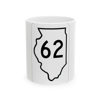 Illinois 62 1950 (Illinois) (Road Sign) White Coffee Mug - Go Mug Yourself