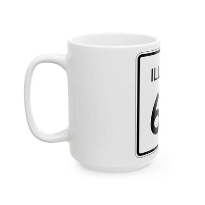 Illinois 62 (Illinois) (Road Sign) White Coffee Mug - Go Mug Yourself
