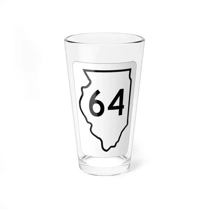 Illinois 64 1950 (Illinois) (Road Sign) Pint Glass 16oz 16oz - Go Mug Yourself