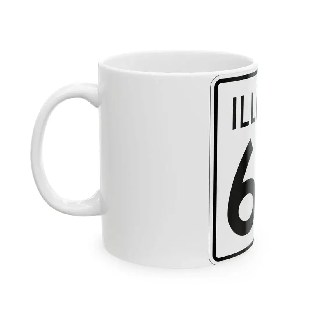 Illinois 65 1960 (Illinois) (Road Sign) White Coffee Mug - Go Mug Yourself