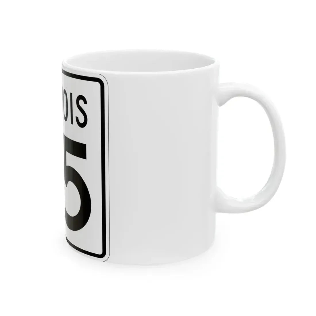 Illinois 65 1960 (Illinois) (Road Sign) White Coffee Mug - Go Mug Yourself