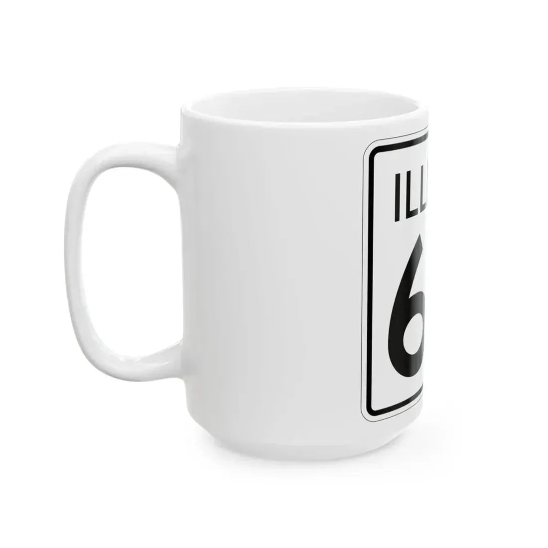 Illinois 65 1960 (Illinois) (Road Sign) White Coffee Mug - Go Mug Yourself