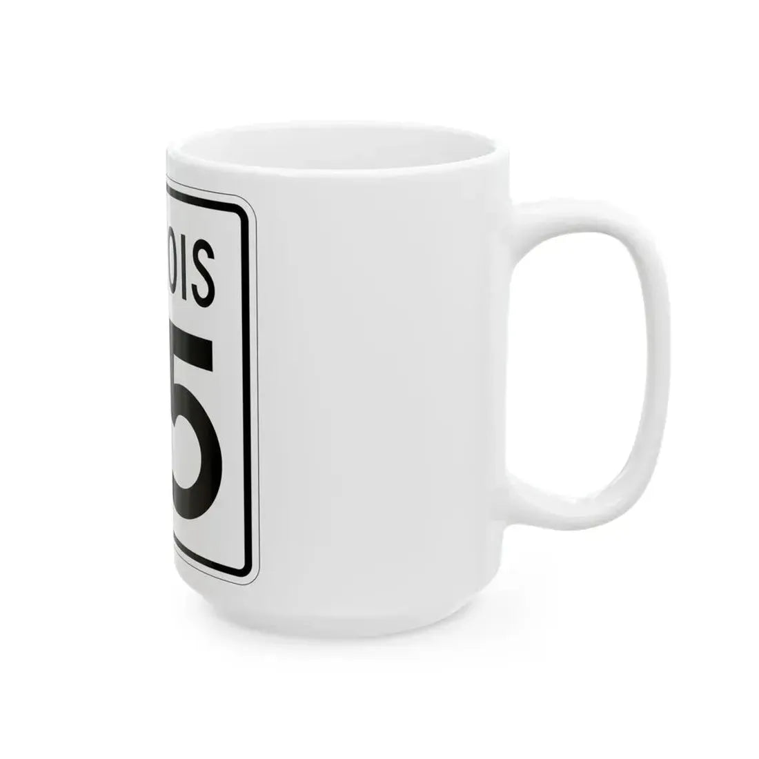 Illinois 65 1960 (Illinois) (Road Sign) White Coffee Mug - Go Mug Yourself